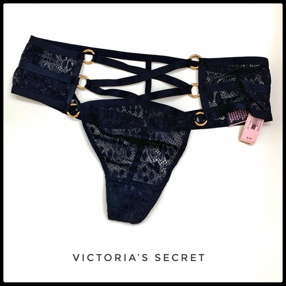 Victoria's Secret Other - Victorias Secret CrissCross Black G-String Panty S